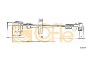 COFLE S08004 tachometro velenas 
 Dviratė transporto priemonės -> Kabeliai ir tachometro velenaai -> Tachometro velenas
6163213