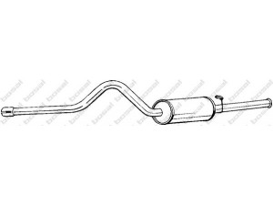 BOSAL 281-919 galinis duslintuvas 
 Išmetimo sistema -> Duslintuvas
1653036, 6157892