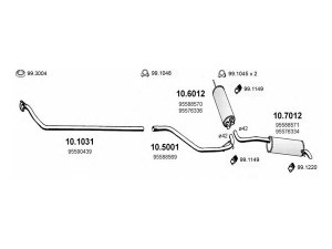 ASSO ART0488 išmetimo sistema 
 Išmetimo sistema -> Išmetimo sistema, visa