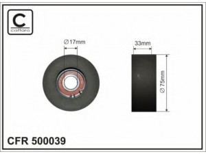 CAFFARO 500039 kreipiantysis skriemulys, V formos rumbuotas diržas 
 Diržinė pavara -> V formos rumbuotas diržas/komplektas -> Laisvasis/kreipiamasis skriemulys
31180-PNA-003, 31180-PNA-J01