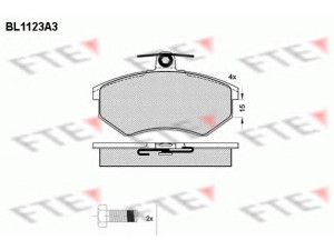 FTE BL1123A3 stabdžių trinkelių rinkinys, diskinis stabdys 
 Techninės priežiūros dalys -> Papildomas remontas
357 698 151, 431 698 151 D, 431 698 151 F