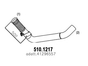 ASSO 510.1217 išleidimo kolektorius 
 Išmetimo sistema -> Išmetimo vamzdžiai
41296557