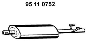 EBERSPÄCHER 95 11 0752 vidurinis duslintuvas 
 Išmetimo sistema -> Duslintuvas
2D0.253.409 L