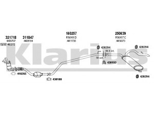 KLARIUS 391385E išmetimo sistema 
 Išmetimo sistema -> Išmetimo sistema, visa