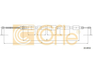 COFLE 10.6032 trosas, stovėjimo stabdys 
 Stabdžių sistema -> Valdymo svirtys/trosai
4745A4, 4745N8, 9617667980
