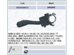 MAGNETI MARELLI 000050099010 vairo kolonėlės jungiklis 
 Vidaus įranga -> Rankinės/kojinės svirties sistema
8L0953513J, 1 121 527, 1121527