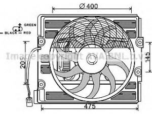 AVA QUALITY COOLING BW7526 ventiliatorius, radiatoriaus 
 Aušinimo sistema -> Oro aušinimas
64546921383, 64546921942, 6921383