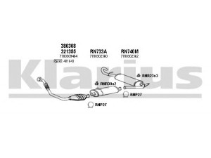 KLARIUS 720803U išmetimo sistema 
 Išmetimo sistema -> Išmetimo sistema, visa