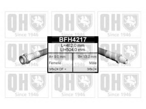 QUINTON HAZELL BFH4217 stabdžių žarnelė 
 Stabdžių sistema -> Stabdžių žarnelės
FBH 6208, 77 01 348 799, 77 01 365 330