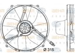 HELLA 8EW 351 034-771 pūtiklis, oro kondicionierius 
 Aušinimo sistema -> Radiatoriaus ventiliatorius
001 500 05 93, A 001 500 05 93