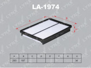 LYNXauto LA-1974 oro filtras 
 Filtrai -> Oro filtras
28113-2W300, 28113-2W300