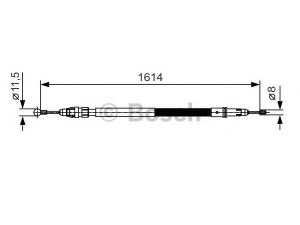 BOSCH 1 987 482 007 trosas, stovėjimo stabdys 
 Stabdžių sistema -> Valdymo svirtys/trosai
4746 11, 1400203680, 4746 11