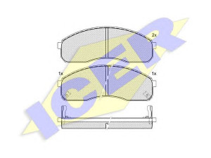ICER 141455 stabdžių trinkelių rinkinys, diskinis stabdys 
 Techninės priežiūros dalys -> Papildomas remontas
0K56A-33-23Z, 0K58A-33-23Z, 0K72G-33-28Z