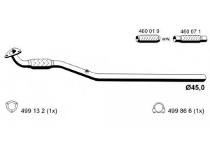 ERNST 012522 išleidimo kolektorius 
 Išmetimo sistema -> Išmetimo vamzdžiai
58 52 126, 9129944