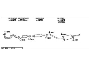 WALKER VW25058 išmetimo sistema 
 Išmetimo sistema -> Išmetimo sistema, visa