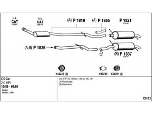 FENNO CI413 išmetimo sistema 
 Išmetimo sistema -> Išmetimo sistema, visa