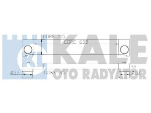 KALE OTO RADYATÖR 348000 tarpinis suslėgto oro aušintuvas, kompresorius 
 Variklis -> Oro tiekimas -> Įkrovos agregatas (turbo/superįkrova) -> Tarpinis suslėgto oro aušintuvas
639 501 02 01, A6395010201