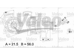 VALEO 436665 kintamosios srovės generatorius 
 Elektros įranga -> Kint. sr. generatorius/dalys -> Kintamosios srovės generatorius
12 31 2 246 070, 12 31 2 246 078