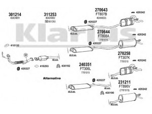 KLARIUS 330433E išmetimo sistema 
 Išmetimo sistema -> Išmetimo sistema, visa