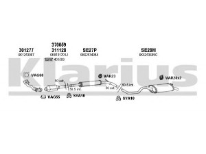 KLARIUS 790072U išmetimo sistema 
 Išmetimo sistema -> Išmetimo sistema, visa