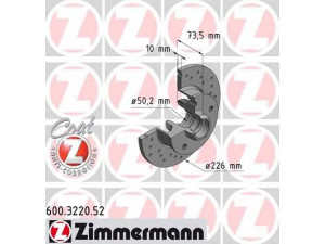 ZIMMERMANN 600.3220.52 stabdžių diskas 
 Stabdžių sistema -> Diskinis stabdys -> Stabdžių diskas
1J0 614 149, 357 615 601 B