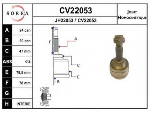 EAI CV22053K jungčių komplektas, kardaninis velenas 
 Ratų pavara -> Sujungimai/komplektas
HA-09-02