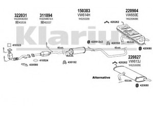 KLARIUS 931611E išmetimo sistema 
 Išmetimo sistema -> Išmetimo sistema, visa