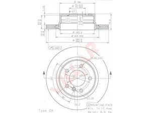 VILLAR 628.1994 stabdžių diskas 
 Dviratė transporto priemonės -> Stabdžių sistema -> Stabdžių diskai / priedai
34216754137, 34216766219, 34216794303