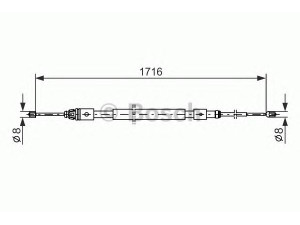 BOSCH 1 987 477 599 trosas, stovėjimo stabdys 
 Stabdžių sistema -> Valdymo svirtys/trosai
4745 V0, 4745 V0