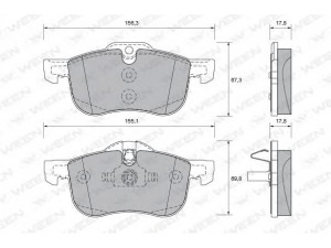 WEEN 151-1824 stabdžių trinkelių rinkinys, diskinis stabdys 
 Techninės priežiūros dalys -> Papildomas remontas
SFP100511, GBP90342AF