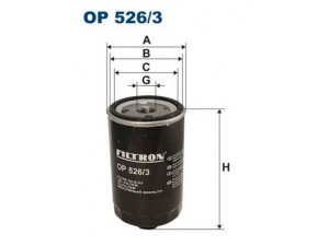 FILTRON OP526/3 alyvos filtras 
 Techninės priežiūros dalys -> Techninės priežiūros intervalai
037115561, X527