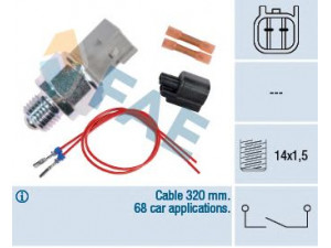 FAE 40593 jungiklis, atbulinės eigos žibintas 
 Elektros įranga -> Šviesų jungikliai/relės/valdymas -> Šviesų jungiklis/svirtis
30713679