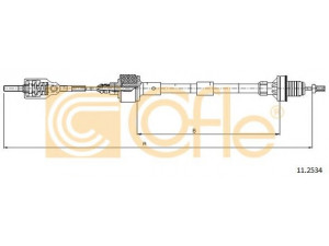 COFLE 11.2534 sankabos trosas 
 Dviratė transporto priemonės -> Kabeliai ir tachometro velenaai -> Sankabos trosas
669002, 90522980