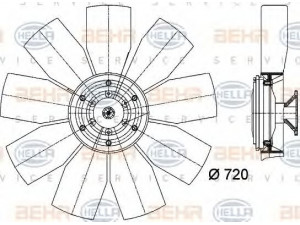HELLA 8MV 376 727-071 ventiliatorius, radiatoriaus 
 Aušinimo sistema -> Oro aušinimas
003 205 07 06, A 003 205 07 06