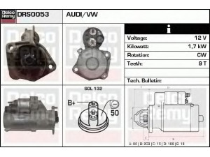DELCO REMY DRS0053 starteris 
 Elektros įranga -> Starterio sistema -> Starteris
068911024L