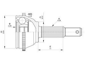 OPEN PARTS CVJ5604.10 jungčių komplektas, kardaninis velenas 
 Ratų pavara -> Sujungimai/komplektas
1328359, 1C153A327BA, 4119951, 4602016