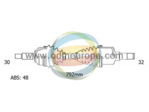 ODM-MULTIPARTS 18-143091 kardaninis velenas 
 Ratų pavara -> Kardaninis velenas
A1633500110, A1633500210