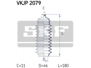SKF VKJP 2079 gofruotoji membrana, vairavimas 
 Vairavimas -> Gofruotoji membrana/sandarinimai
48203-0E025