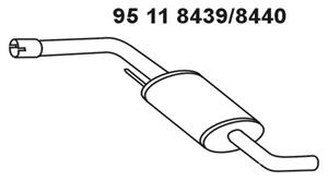 EBERSPÄCHER 95 11 8440 vidurinis duslintuvas 
 Išmetimo sistema -> Duslintuvas
028.253.409 R
