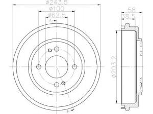 MINTEX MBD312 stabdžių būgnas 
 Stabdžių sistema -> Būgninis stabdys -> Stabdžių būgnas
584111C300