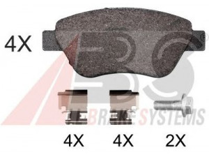 A.B.S. 37360 OE stabdžių trinkelių rinkinys, diskinis stabdys 
 Techninės priežiūros dalys -> Papildomas remontas
77362179, 77363992, 9949556