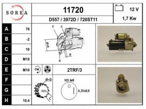 EAI 11720 starteris 
 Elektros įranga -> Starterio sistema -> Starteris