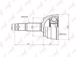 LYNXauto CO-7588 jungčių komplektas, kardaninis velenas
43410-52120, 43420-52120, 43460-59115