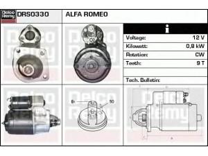 DELCO REMY DRS0330 starteris 
 Elektros įranga -> Starterio sistema -> Starteris
116000503002, 116000503003, 116000503005