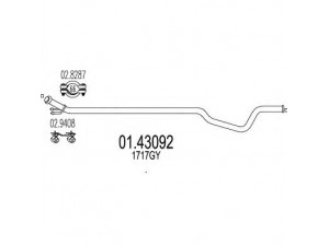 MTS 01.43092 išleidimo kolektorius 
 Išmetimo sistema -> Išmetimo vamzdžiai
1717GY