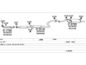 MTS C290056003512 išmetimo sistema 
 Išmetimo sistema -> Išmetimo sistema, visa