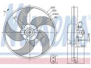 NISSENS 85668 ventiliatorius, radiatoriaus 
 Aušinimo sistema -> Oro aušinimas