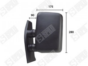 SPILU 50587 išorinis veidrodėlis 
 Kėbulas -> Keleivių kabina -> Durys/dalys
ZF 07 684 289, 7684289, 8148 P8