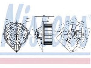 NISSENS 87170 vidaus pūtiklis 
 Šildymas / vėdinimas -> Orpūtė/dalys
3506530, 6820812, 6849031, 6849562