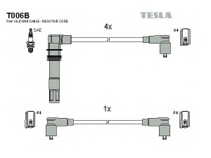 TESLA T006B uždegimo laido komplektas 
 Kibirkšties / kaitinamasis uždegimas -> Uždegimo laidai/jungtys
036905409